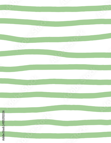 Wavy stripes print background. uneven hand drawn waves vector pattern. Striped abstract template. Cute squiggle streaks texture. green bars on white backdrop.