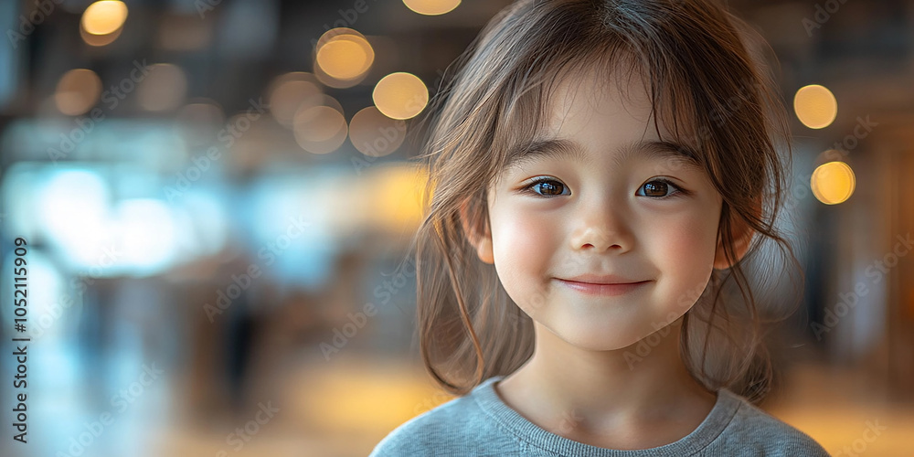 Portrait of an asian child looking at the camera Portrait of an asian child looking at the camera