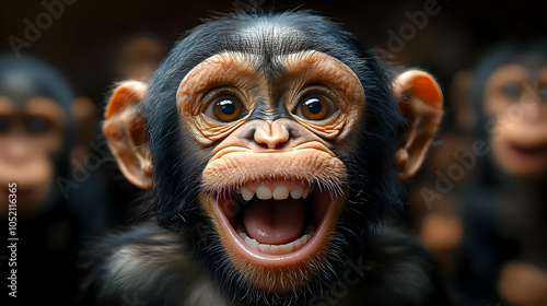 Chimpanzee Portrait - A Clo...