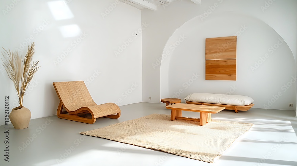 Fototapeta premium Bright Modern Scandinavian Living Room Design