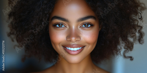 Portrait of a beautiful smiling black woman