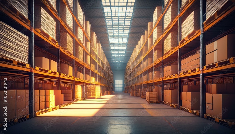 custom made wallpaper toronto digitalIndustrial warehouses and shelves with boxes