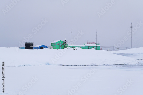 Academik Vernadsky station. Vernadsky research base in Antarctica. Galindez Island photo