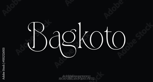 elegant font, glamour type and luxury typeface, vector royal English alphabet. Sea resort and hotel, ocean beach and summer holiday marine font with elegant classic letters in minimal line
