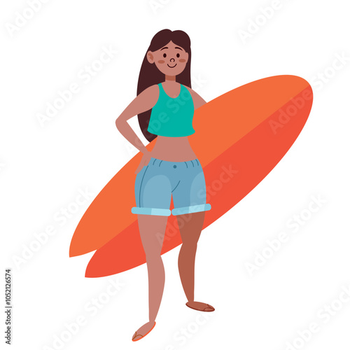 cute woman wearing summer clothes