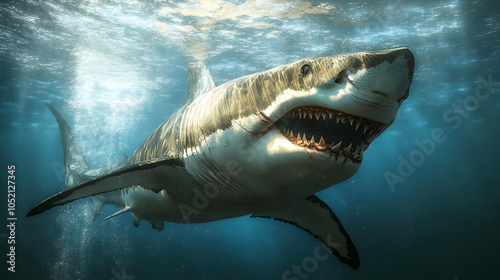 Great White Shark Underwate...