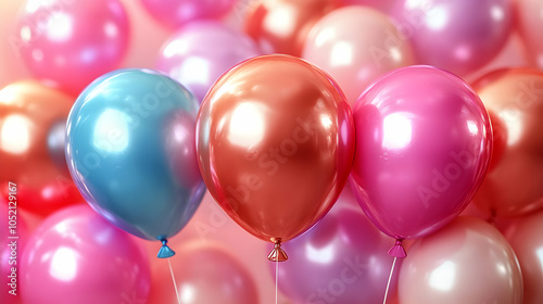 Glossy Balloons Background Image