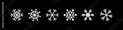 Snowflake icon. Isolated snowflake collection. Winter icon. Vector