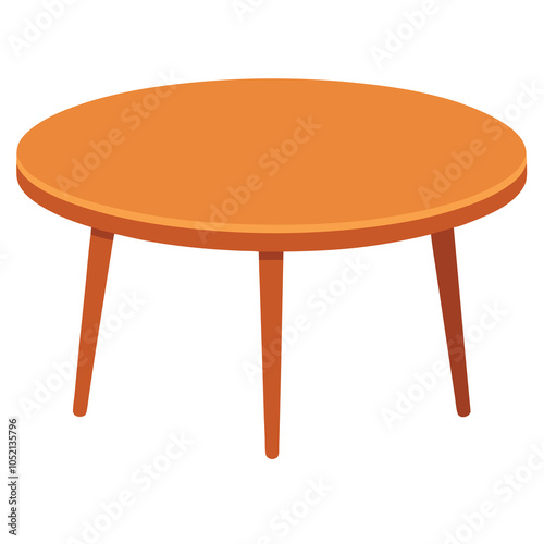 Minimalist round table icon