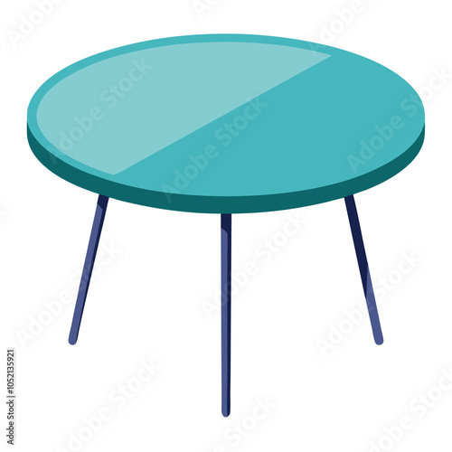 Minimalist round table icon