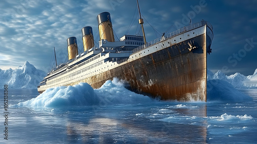 Ocean Liner Ship in the Ice...