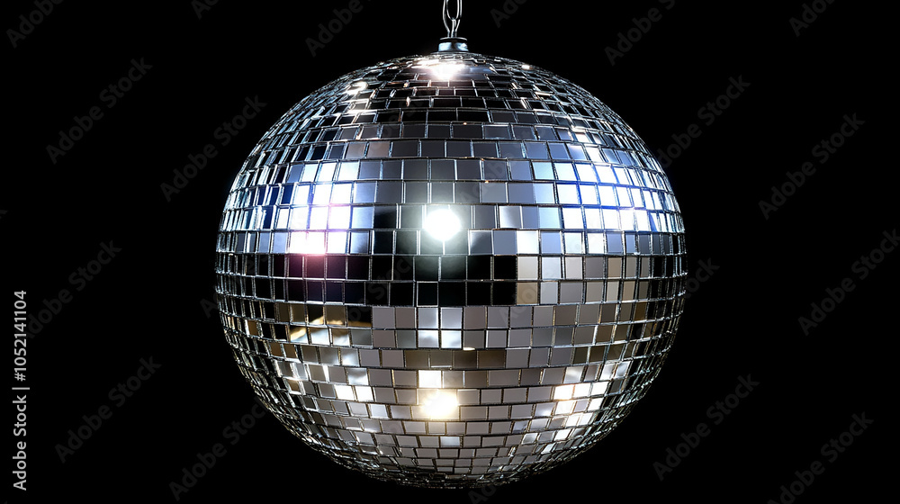 Obraz premium Close-up of disco mirror ball with sparkling lights