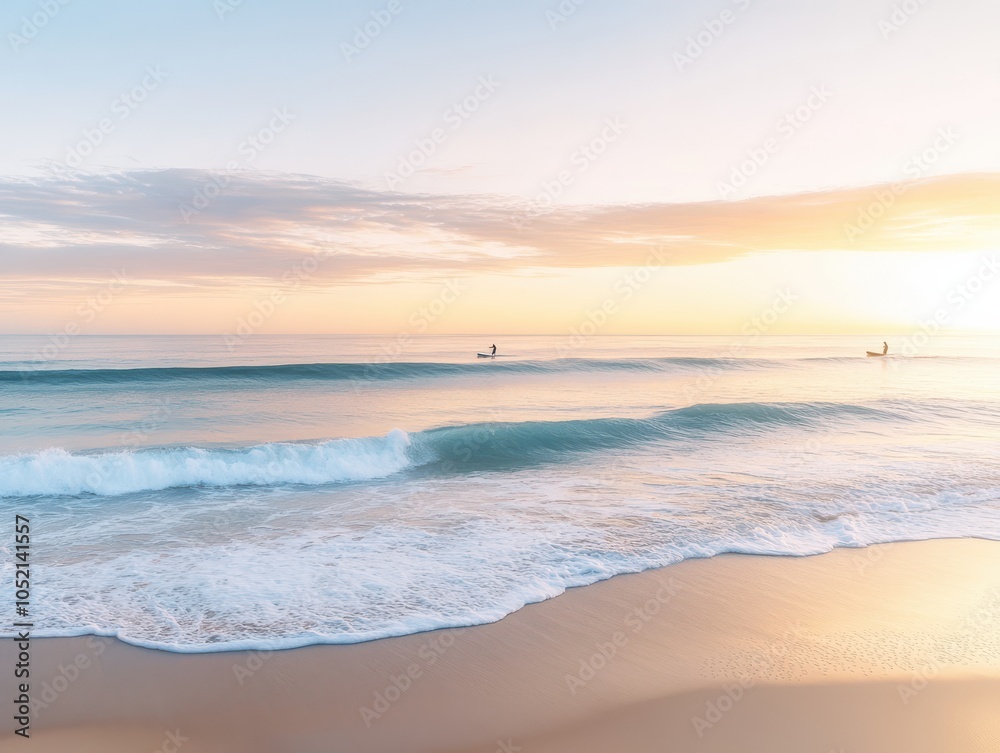 A serene beach scene at sunset, showcasing gentle waves and a tranquil atmosphere perfect for relaxation and inspiration. A serene beach scene at sunset, showcasing gentle waves and a tranquil atmosphere perfect for relaxation and inspiration.