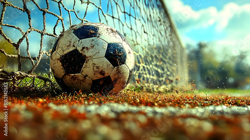 Soccer Ball in Net -  Reali...