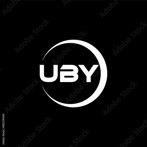 UBY letter logo design with white background in illustrator, vector logo modern alphabet font overlap style, calligraphy designs for logo, Poster, Invitation, etc. photo