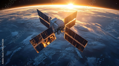 Spacecraft Orbiting Earth W...