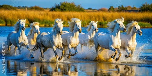 Stunning Drone Photography of Camargue Horses in the South of France - Natural Beauty and Wild Spirit Captured