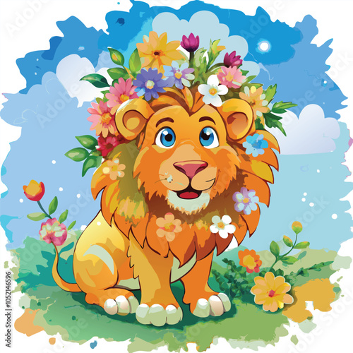 illustator airtwork a tiger whater collor penting