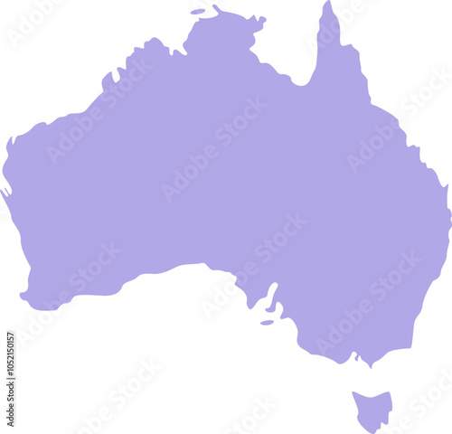 Map of Australia highlighting the capital, Canberra