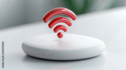 Minimalist icon of a wireless device displaying medical data, symbolizing advanced health monitoring technology.