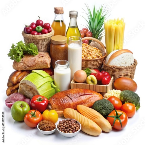 food isolated on white background