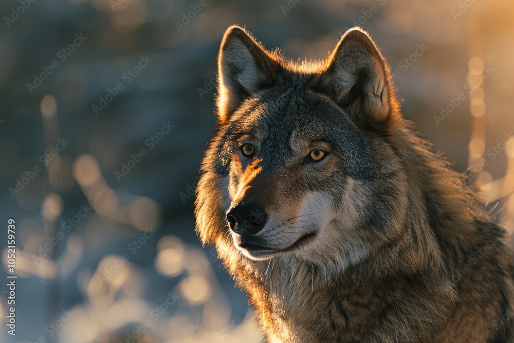 Portrait of a wolf  wolf  wolf