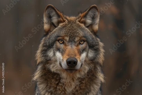 Timber Wolf Canis lupus Portrait captive animal