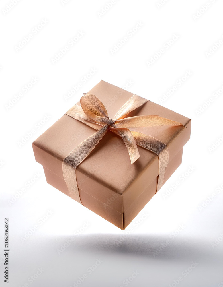 Obraz premium Gift Box floating or flying isolated white background