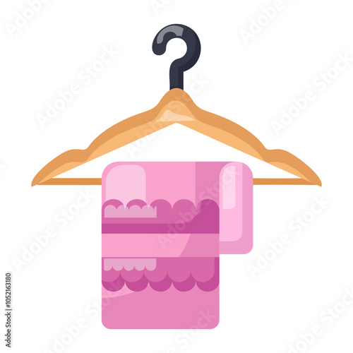 Sewing preparations step 1 vector flat icon design, Handcrafted symbol, Perfect fit clothing sign,Sew and Tailor materials stock illustration, Prewashing the Fabric concept