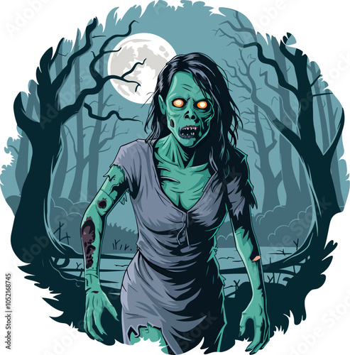 Cartoon Zombie Character with Striped Shirt
Playful cartoon zombie with green skin, wide eyes, and striped shirt. Ideal for Halloween themes, spooky designs, and horror illustrations.