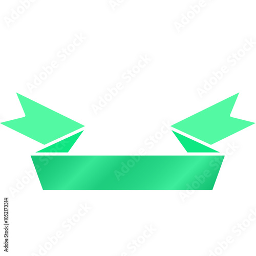 Free Download Green ribbon banner label - GFXLoad