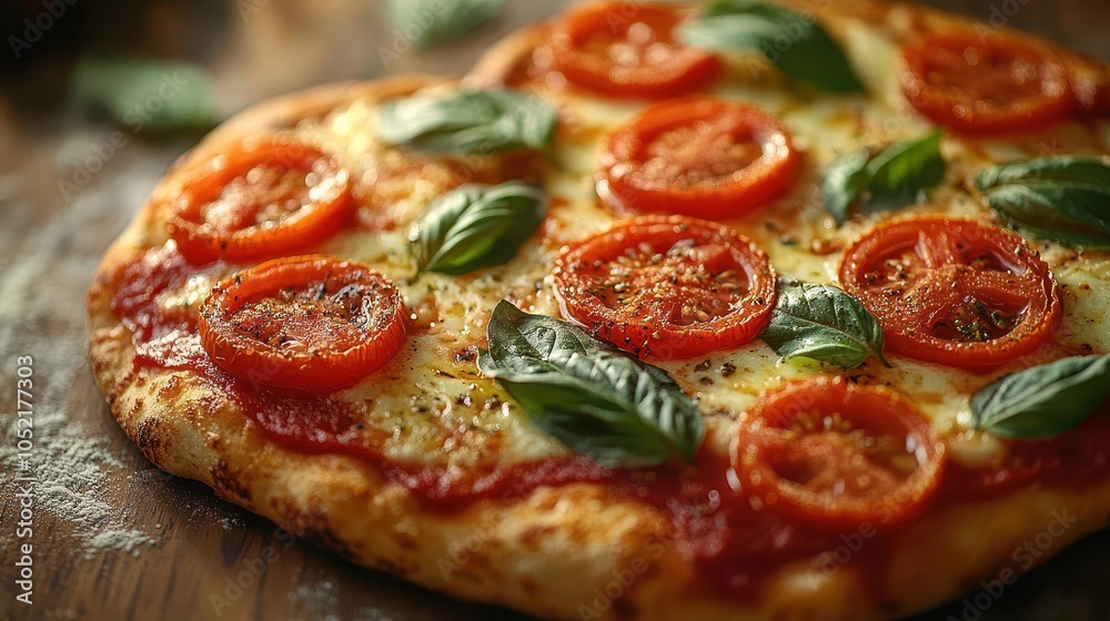 gourmet pizza adorned with mozzarella, tomatoes, and basil arranged in a heart shape on a white background, exuding freshness and love for food, captured in a vibrant, artistic composition gourmet pizza adorned with mozzarella, tomatoes, and basil arranged in a heart shape on a white background, exuding freshness and love for food, captured in a vibrant, artistic composition