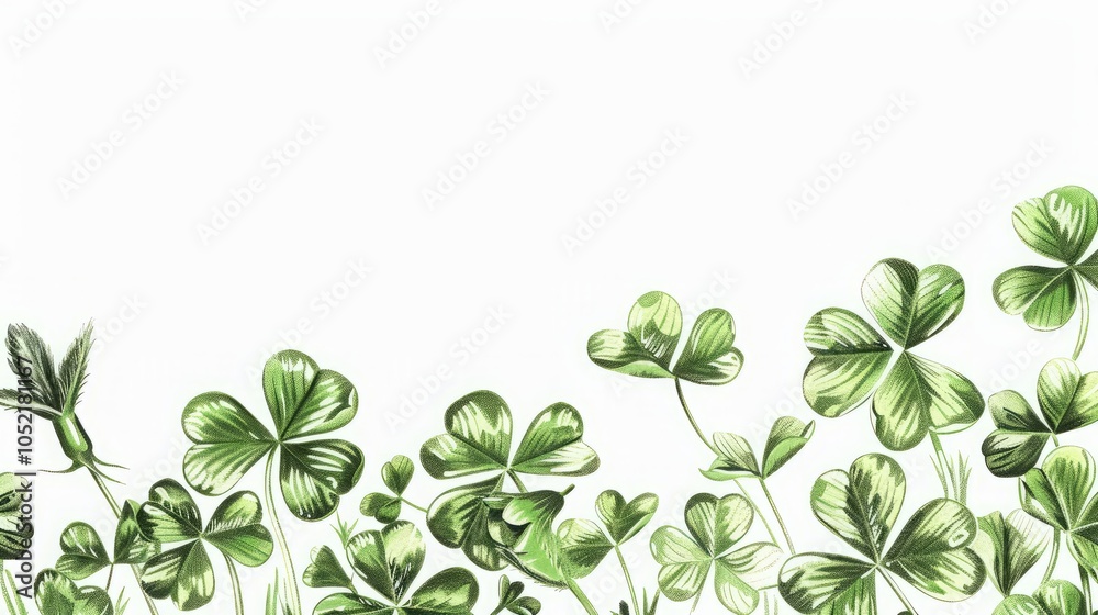 clover drawn with green pencil. clover drawn with green pencil.