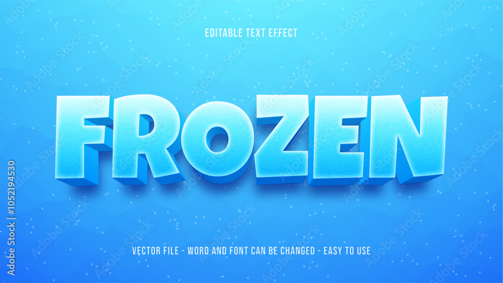 Frozen winter 3D editable text effect Frozen winter 3D editable text effect