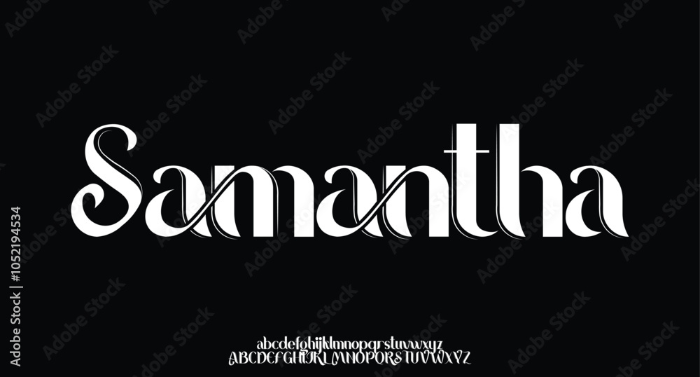 Elegant awesome alphabet letters font and number. unique serif font. Classic Lettering Minimal Fashion Designs. Typography fonts regular uppercase and lowercase. vector illustration
