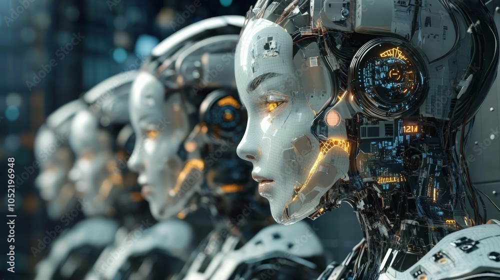 Fototapeta premium Collaborative Teamwork in Generative AI, showcasing diverse professionals engaged in brainstorming, innovation, and problem-solving in a modern workspace environment.