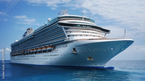 Wallpaper Mural A large cruise ship sailing in clear blue waters under a bright sky. Torontodigital.ca