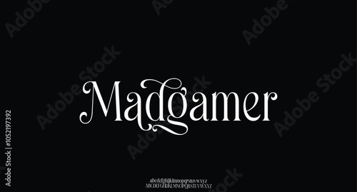 Classy elegant font, vintage type or luxury premium typeface, vector English royal alphabet. Classic typography in modern or old art deco style, serif letters for modern or retro poster font
