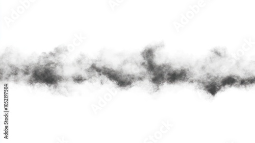 A wispy cloud of smoke or fog against a white background, creating a soft, ethereal effect.