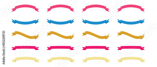 ribbons banners set. colorful banner ribbon vector isolated on white background. vector illustration.