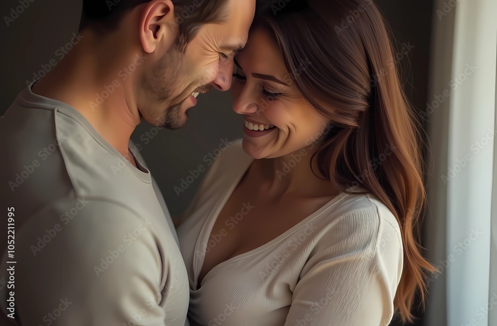 A married couple, a man and a girl, expecting a baby. The miracle of pregnancy. A married couple, a man and a girl, expecting a baby. The miracle of pregnancy.
