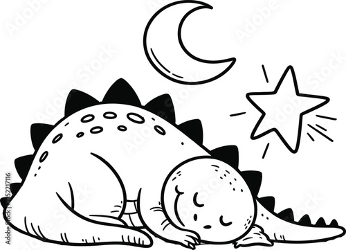 Triceratops wearing, Dino with a kite, T-Rex and Triceratops holding hands, Sleeping Dinosaur coloring page for toddler