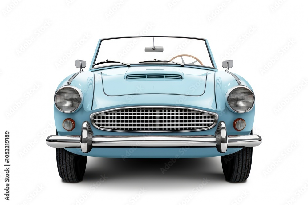 Fototapeta premium Car convertible vehicle white background.