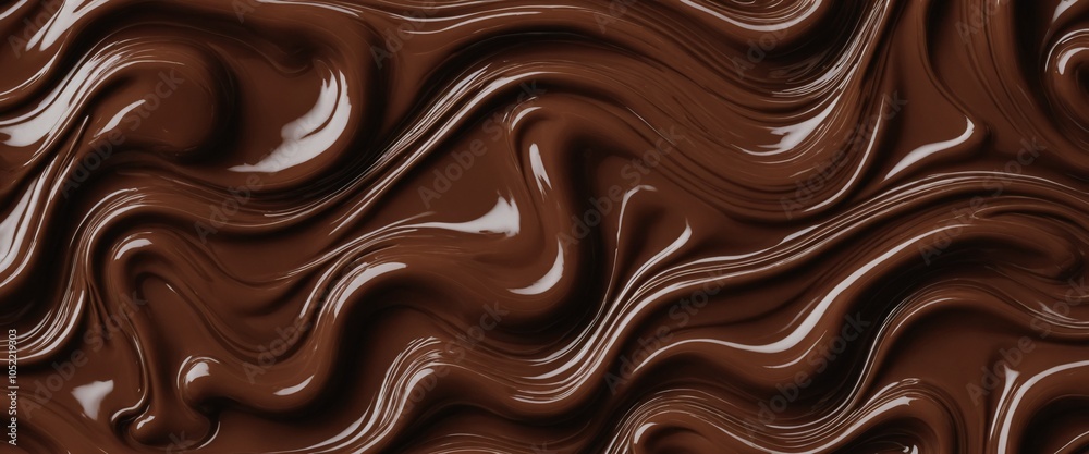 Naklejka premium chocolate background with waves