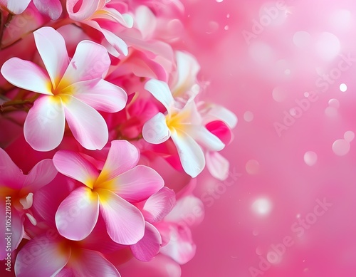  Bokeh Background Adorned with Pink Flowers