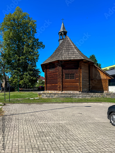 Old, wooden church of St. Anna in Lubliniec, Silesia, Poland photo