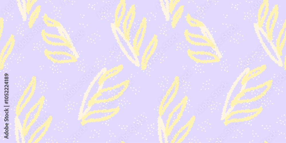 Fototapeta premium Unique abstract organic shapes seamless pattern. Pastel violet purple background. Vector hand drawn sketch creative forms print. Contemporary minimalist ornament.