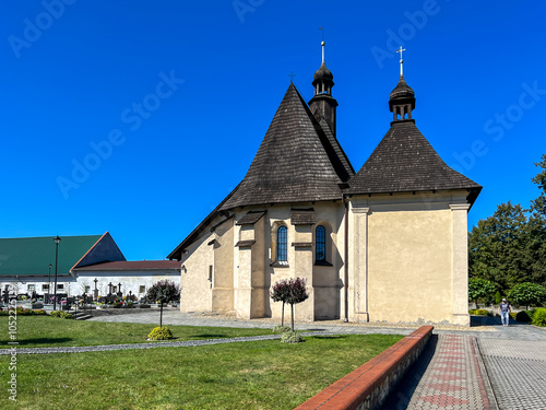 The old church of St. Joseph from the early 14th century in Sadow near Lubliniec in Poland photo