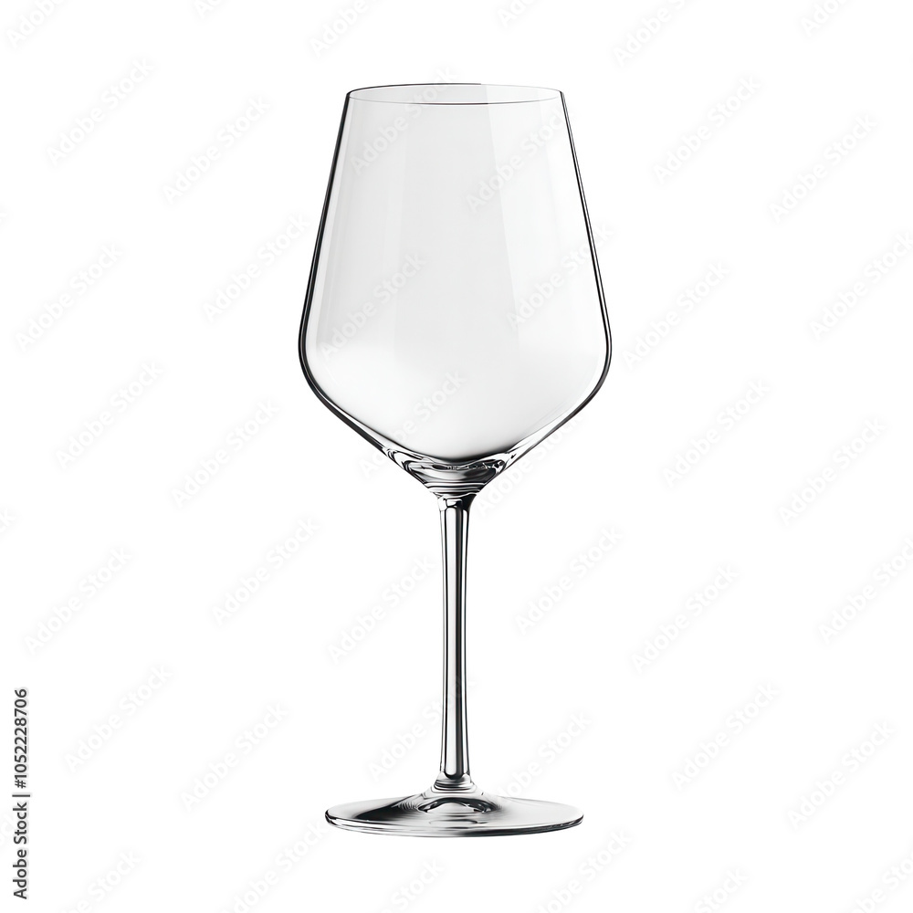 Elegant Wine Glass on Transparent Background Elegant Wine Glass on Transparent Background