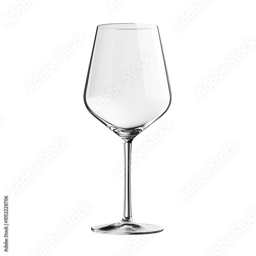 Elegant Wine Glass  on Transparent Background